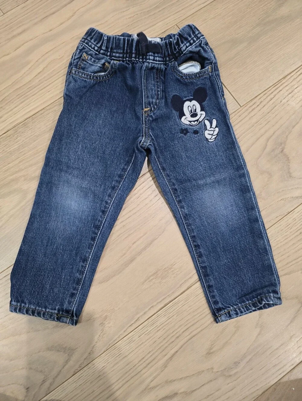 GUC Disney Children's Blue Denim Jeans with Cartoon Patch 2T